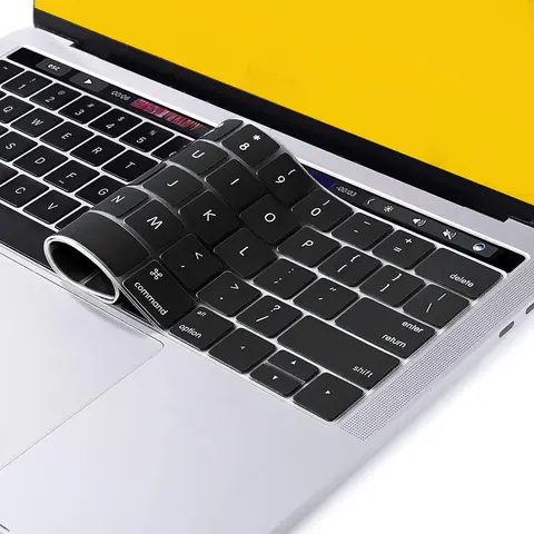 Keyboard Cover For MacBook Pro with Touch Bar 13&15 2016-2019 Model: A2159, A1989, A1990, A1706, A1707), Silicone Skin Protector
