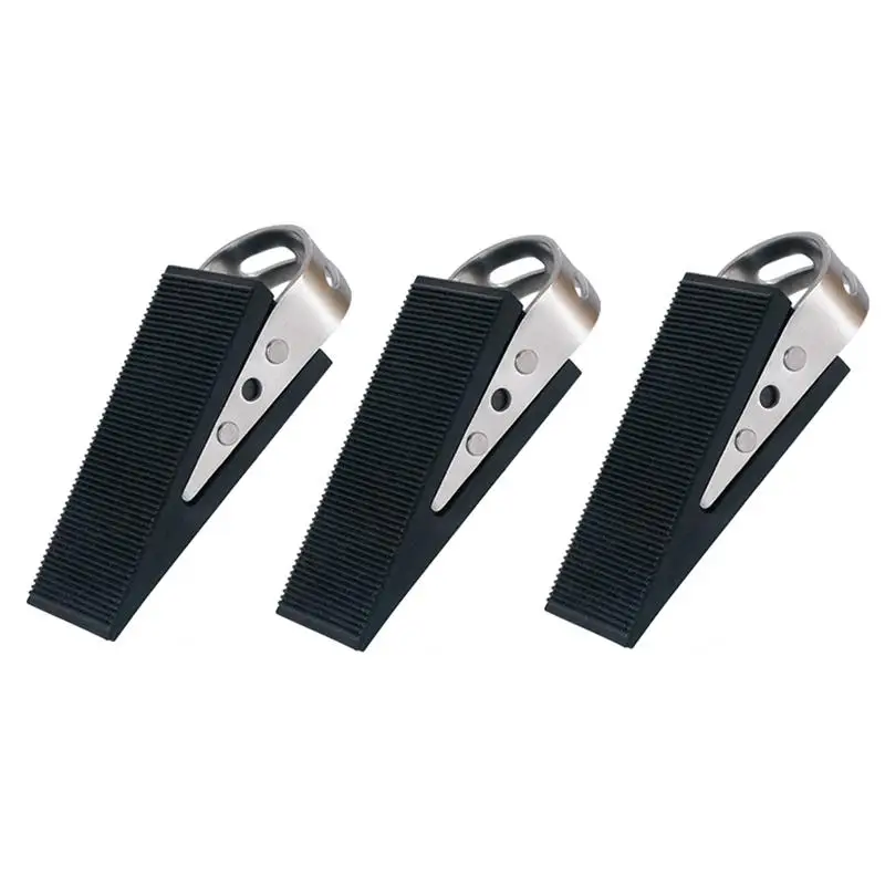 3pcs Stainless Steel Door Stop Stoppers Door Holder Heavy Duty Door Door Block Wedge Keeps Doors Open Sliding Jam Block Holder