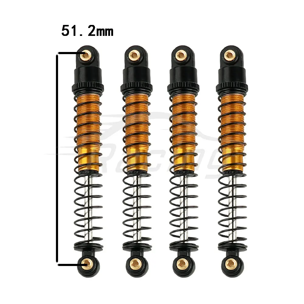 Metal Damping Shock Absorber 51MM Oil Damper for 1/24 RC Crawler Car Axial SCX24 AXI00001/2/4 AX24 or 1/18 TRx4m Shock Absorber