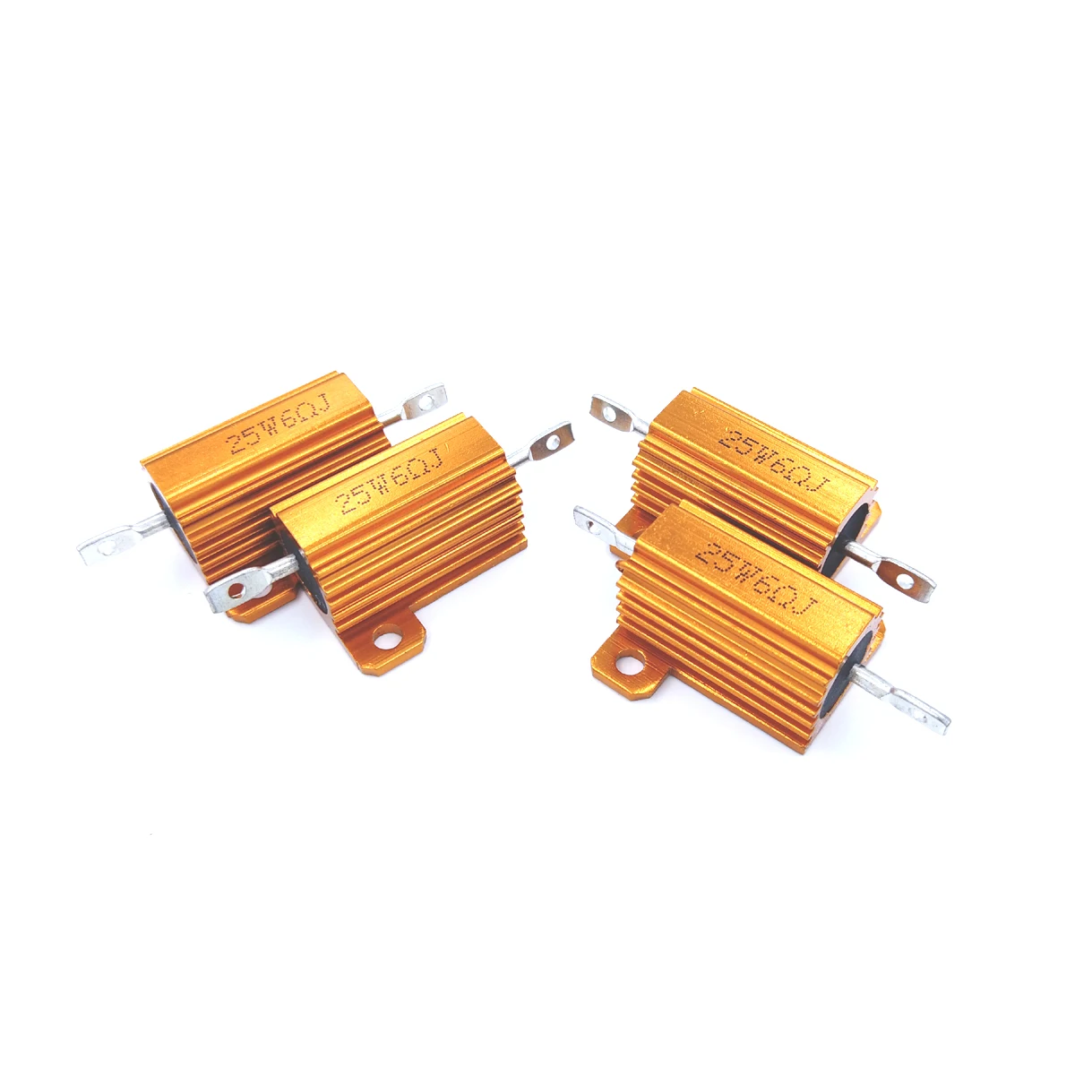 2 pces 56r 56ohm 56 5r 5ohm 5 r ohm 25w watt wirewound alumínio potência metal escudo caso resistência resistor rx24