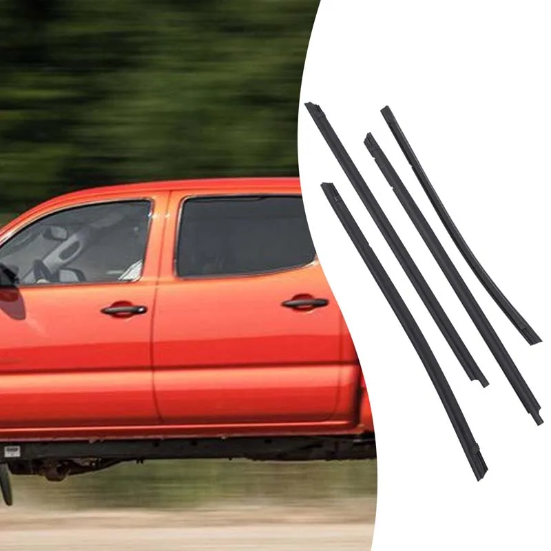 

4piece set ABS rubber For Toyota Tacoma 2004-2015 car window bead seal car exterior protection replacement parts OE: 68161-04050