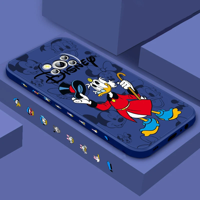 Corda esquerda líquida Scrooge McDuck para Xiaomi, Mi Poco X6, X5, X4, X3, M6, M5, M5S, M4, M3, F5, F4, F3, C65, C55, c40 pro, 5G, 4G, Funda