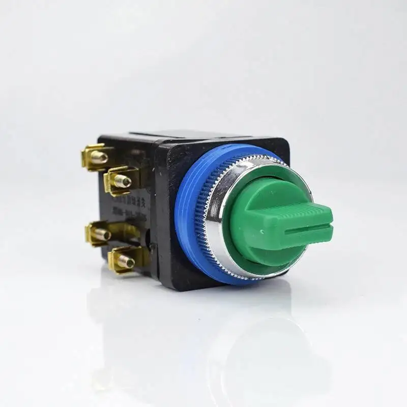 2개/세트 2NO2NC 셀렉터 스위치 LA18-22X/2 2단계 LA18-22X/3 3단계 로터리 푸시 노브 버튼 스위치 AC 380V 5A
