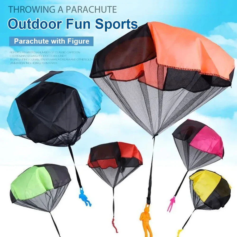 Hand Throwing Parachute Soldier Toy Children Outdoor Flying Toy Soldiers with Parachute Outside Toys for Kids Boys Girls Gifts