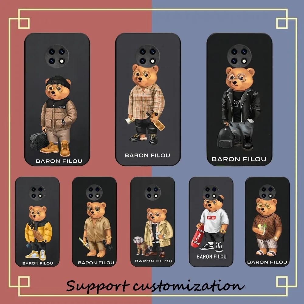 Fashion B-Baron F-Filou Bear Phone Case For Redmi 5 6 7 8 9 10 plus pro 6 7 8 9 A GO K20 K30 K40 pro plus F3 Fundas