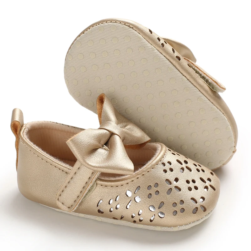 حذاء طفل فتاة لطيف القوس حذاء طفل ماري جين حذاء مسطح الأميرة أحذية المضادة للانزلاق القماش أسفل 0-18 متر الوليد