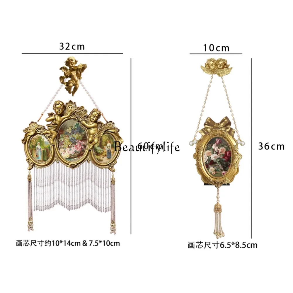 Retro Forest French Angel Relief Photo Frame, Picture Frame Decoration, Soft Furnishings, Wall-mounted Photo Wall