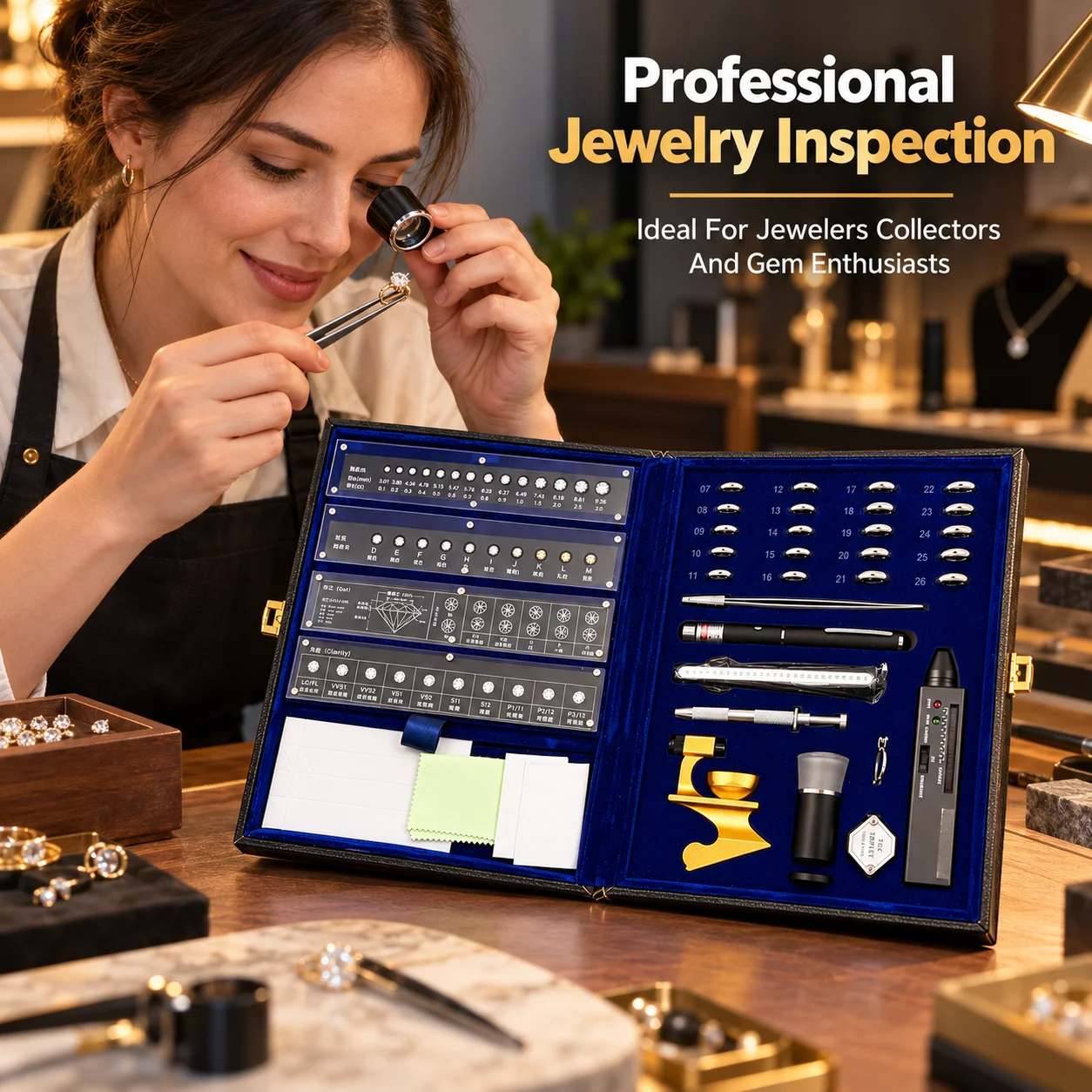 مجموعة أدوات فحص المجوهرات من - مراجعة Gemstone Identification Kit وسعره