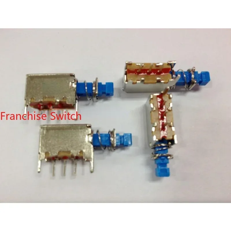 10PCS Power Switch Horizontal 3-pin Self-locking  Side   A04