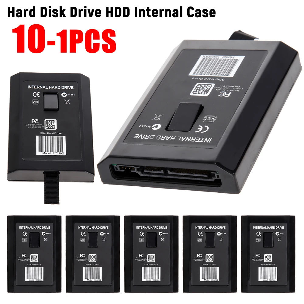 1-10 Uds caja de disco duro de plástico para Xbox 360 Slim HDD caja de disco duro para 20G/60G/120G/250G/360G carcasa de cubierta soporte HDD