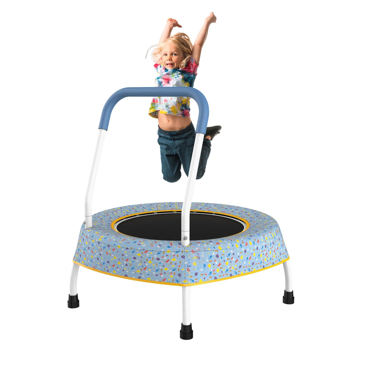 Trampolín infantil para niños de 1 año más con asa, regalos para bebés en interiores/exteriores