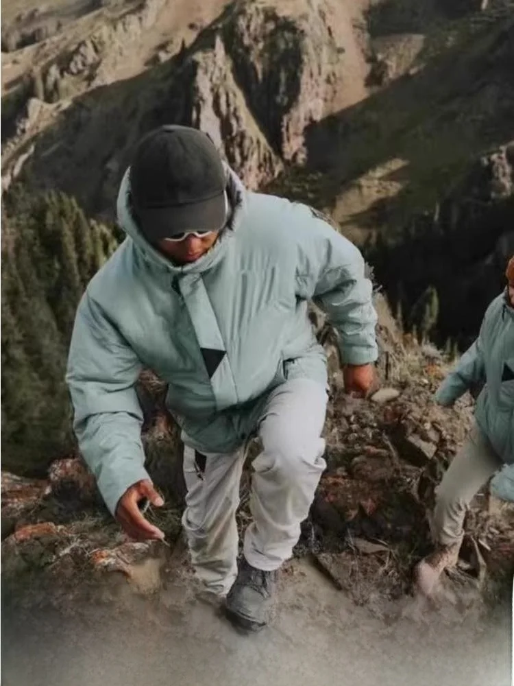 

Warm Couple Hooded Cotton Jaet 3D Tailoring Men's Faionable Winter Coat Stand Fit Long Sve Youth Casual Wear