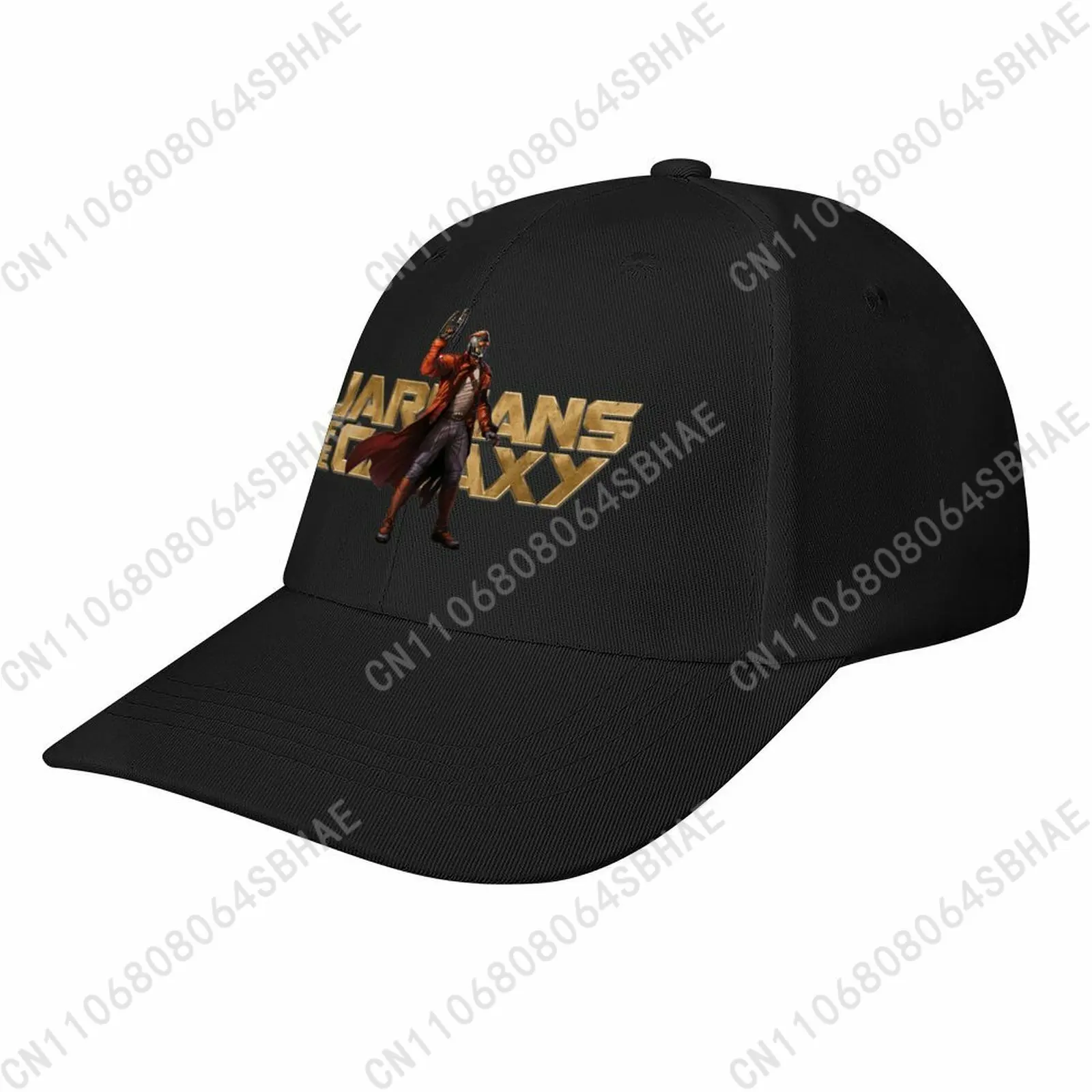 

Marvel Star Lord Baseball Cap Men Women Curved Brim Washed Rubber Print Adjustable Daily Wear Cap Custom Casual Gift Cosplay