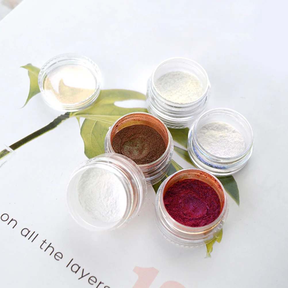 

6Pcs Mica Powder Set Pearl Pigment Natural Powder Pigment for DIY Paint Epoxy Resin Clay Kits Face Lips Eye Lid Safe