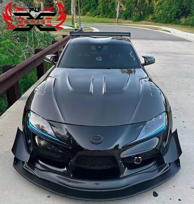 For Toyota Gr Supra A90 A91 Mk5 LB Style Hood Carbon Fiber Hood Car Accessories Carbon Bonnet Engine Cover