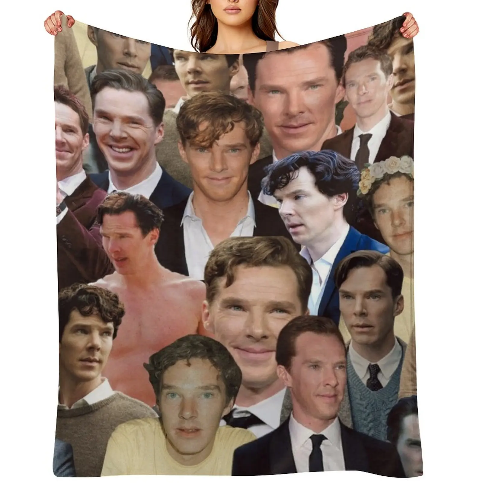 

Benedict Cumberbatch photo collage Throw Blanket Beautifuls Plaid Summer Winter beds Blankets