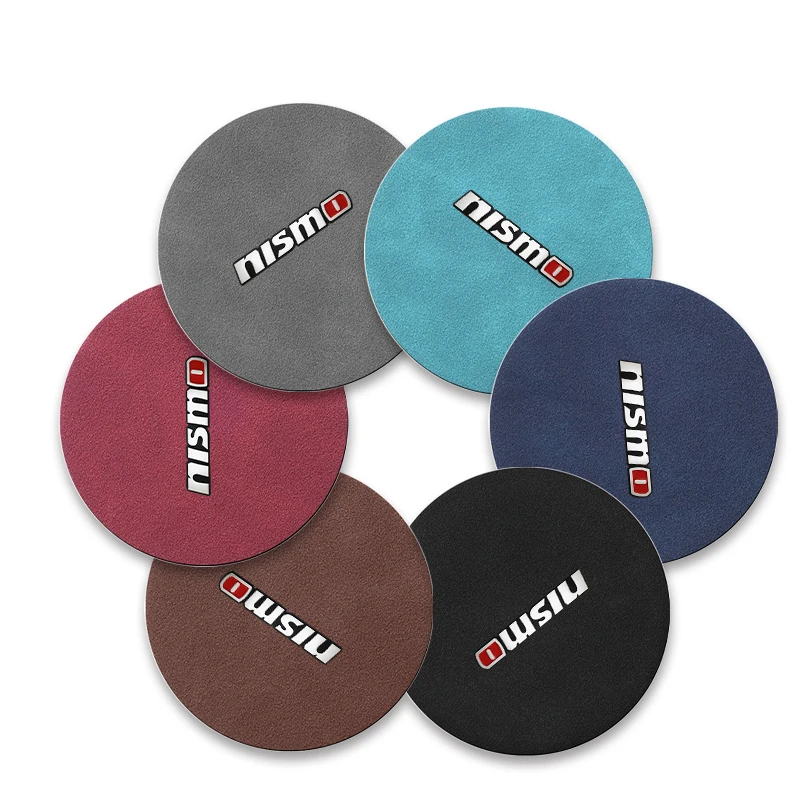 1/2Pcs Hot sale Car Coasters Cup Holder Mats Anti-Slip Cup Pad Accessories For Nissan Nismo Qashqai J11 Juke X-Trail T32