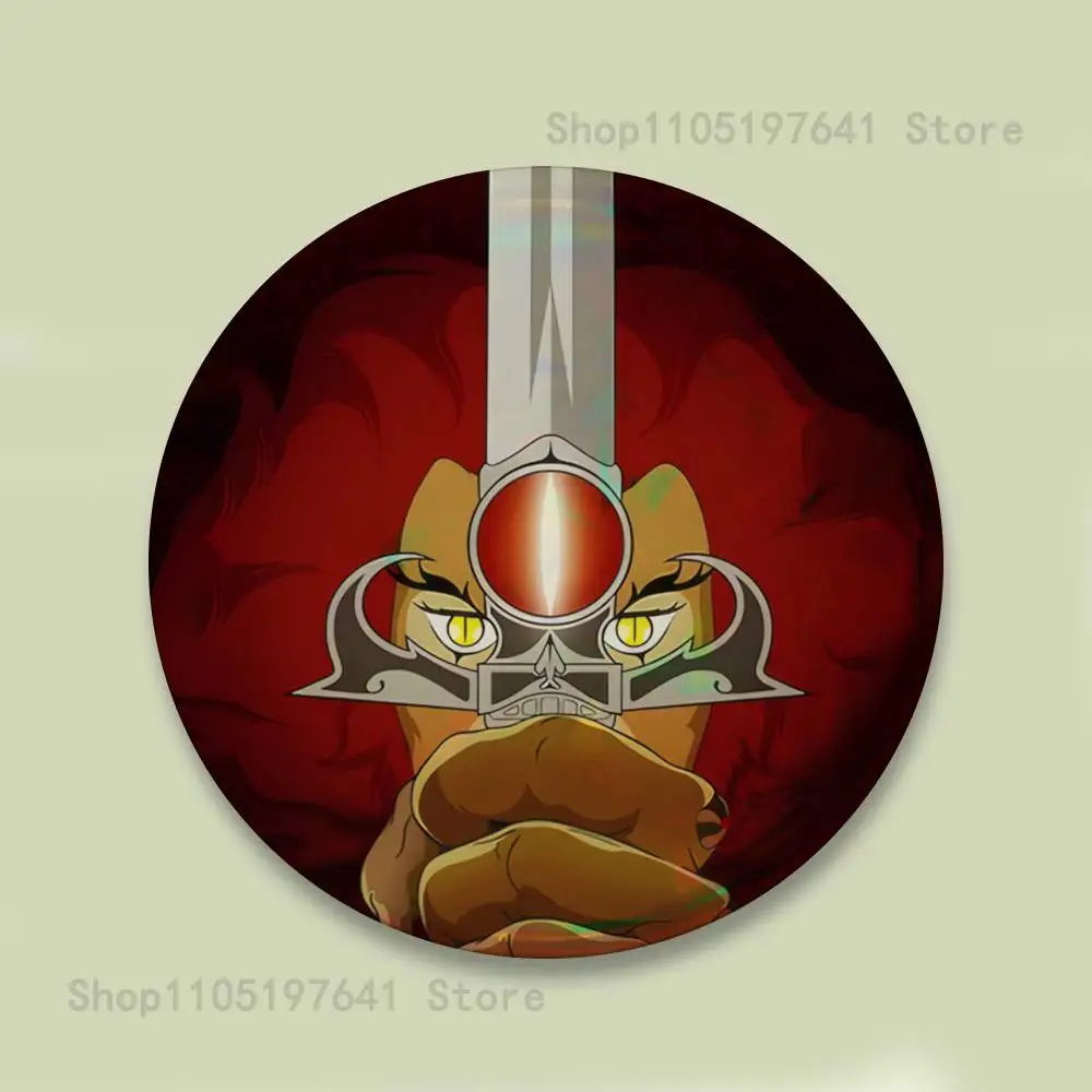 T-ThunderCats الكرتون شارات زر جولة الإبداعية دبوس بروش شارة حقيبة ديكور المشجعين جمع الأصدقاء الهدايا