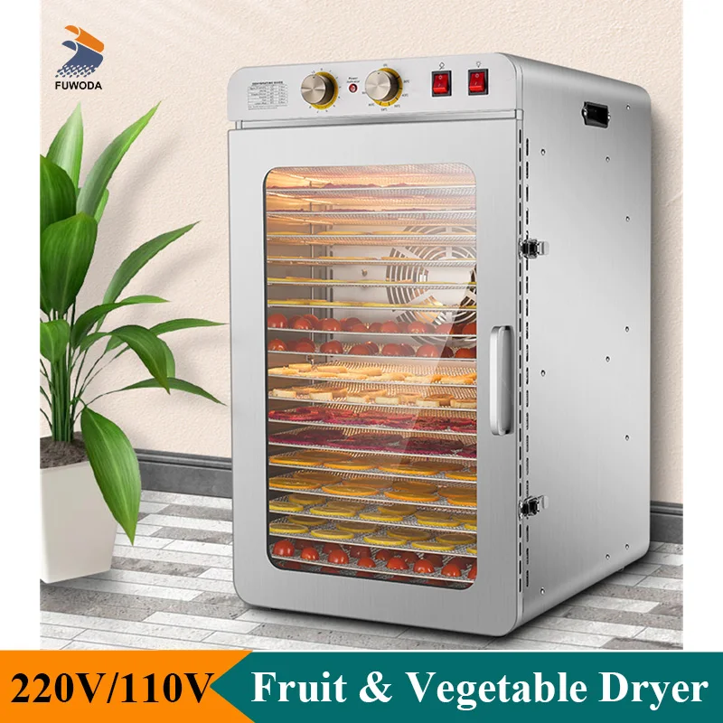 New 20-layer Food Drying Machine Fruit Dryer Dehydration Meat Drying Oven Machine with Ozone Function Commercial or Home Use