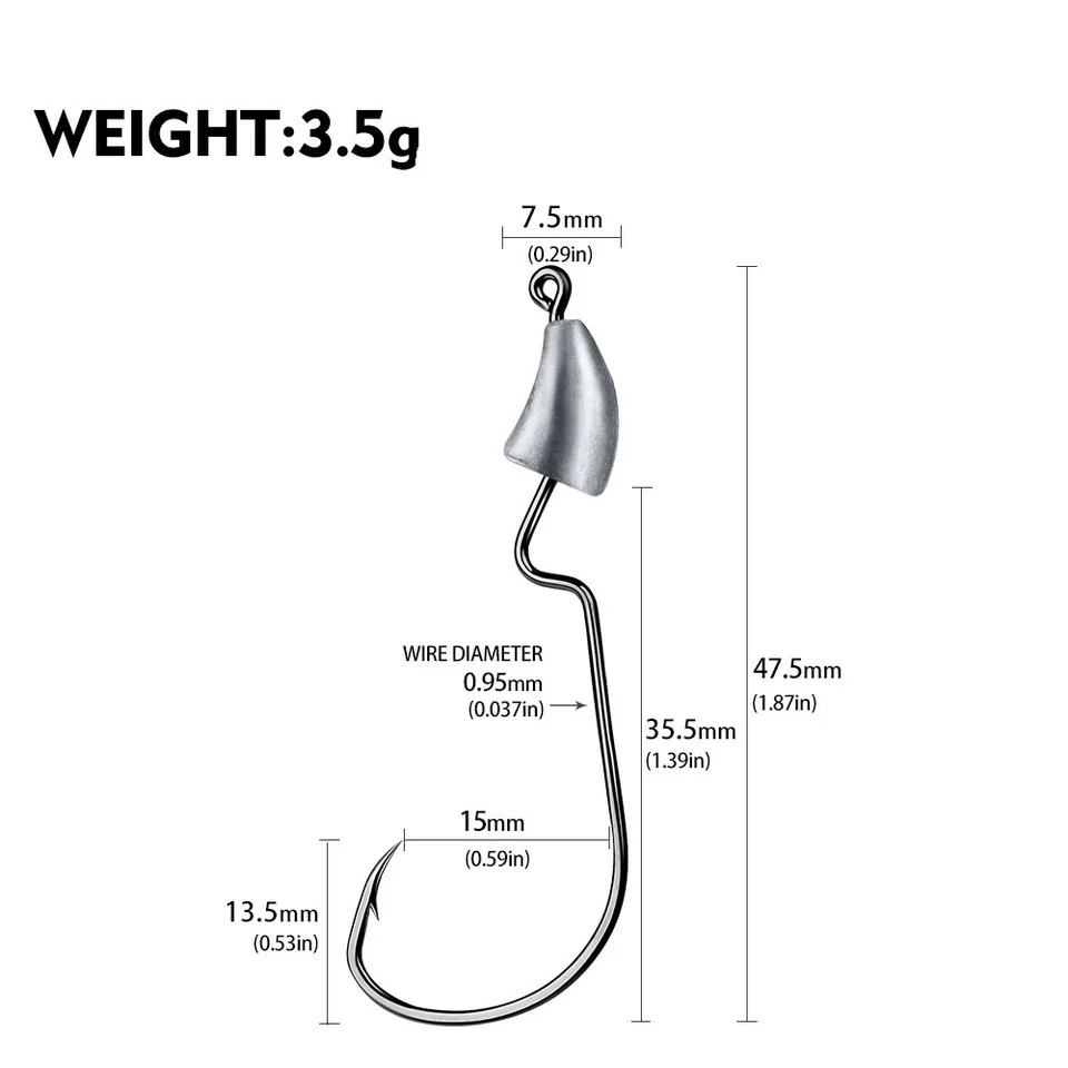 Crank Jig Head Hook 1.75g 2.5g 3.5g 5g 7g 10g 14g Fishing Hook Jigging Lure Hard Bait Soft Worm Fishhook Jig Hook For Fishing