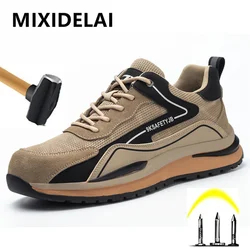Non-slip Work Safety Boots For Men Steel Toe Cap Protective Shoes Puncture-Proof Work Shoes Sneakers Breathable Safety Shoes