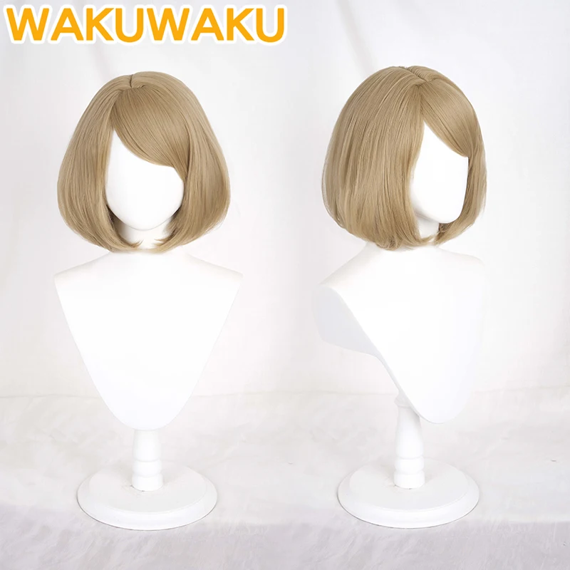 Ashleyy Grahamm Wig Game Cosplay Wig WakuWaku Ashleyy Grahamm Short Wig Heat Resistant Women Cosplay Wig Free Wig Cap