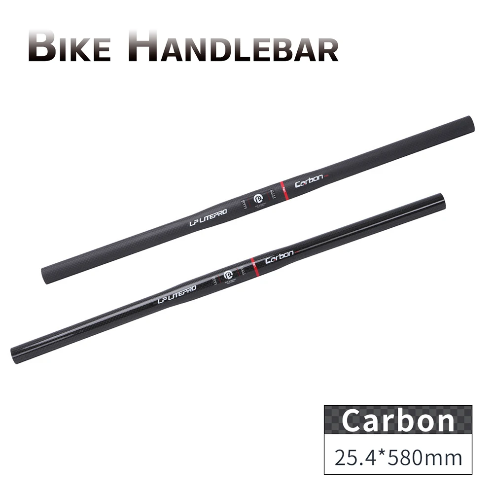 

Прямой велосипедный руль из углеродного волокна 25,4x580 мм 3K, полностью карбоновая Складная велосипедная ручка, аксессуары для велоспорта
