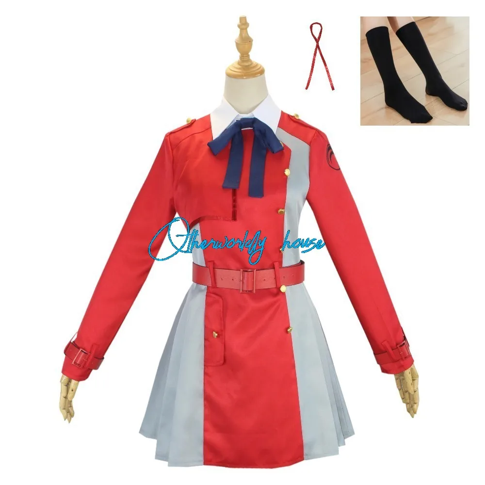 Lycoris Recoil Inoue Takina Nishikigi Chisato Cosplay Costume  Blue Red Dress Shirt Full Suit Anime Women Clothes Cute Uniform