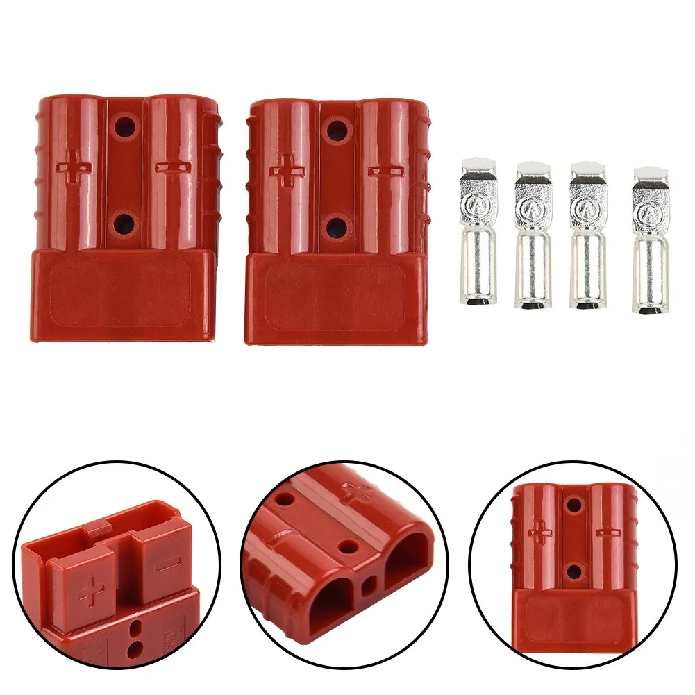 50AMP Cable Terminals Forklift Battery Connector Plugss Connector DC Power Cable Terminals Battery Power Charging Plugss DC