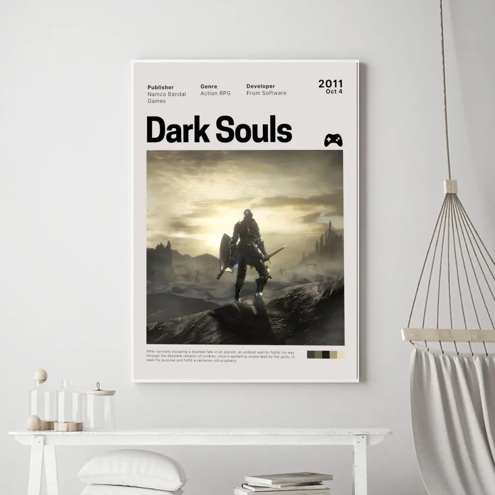 Dark Souls Game Art Poster Prints Wall Painting Bedroom Living Room Wall Bar Restaurant Sticker Large