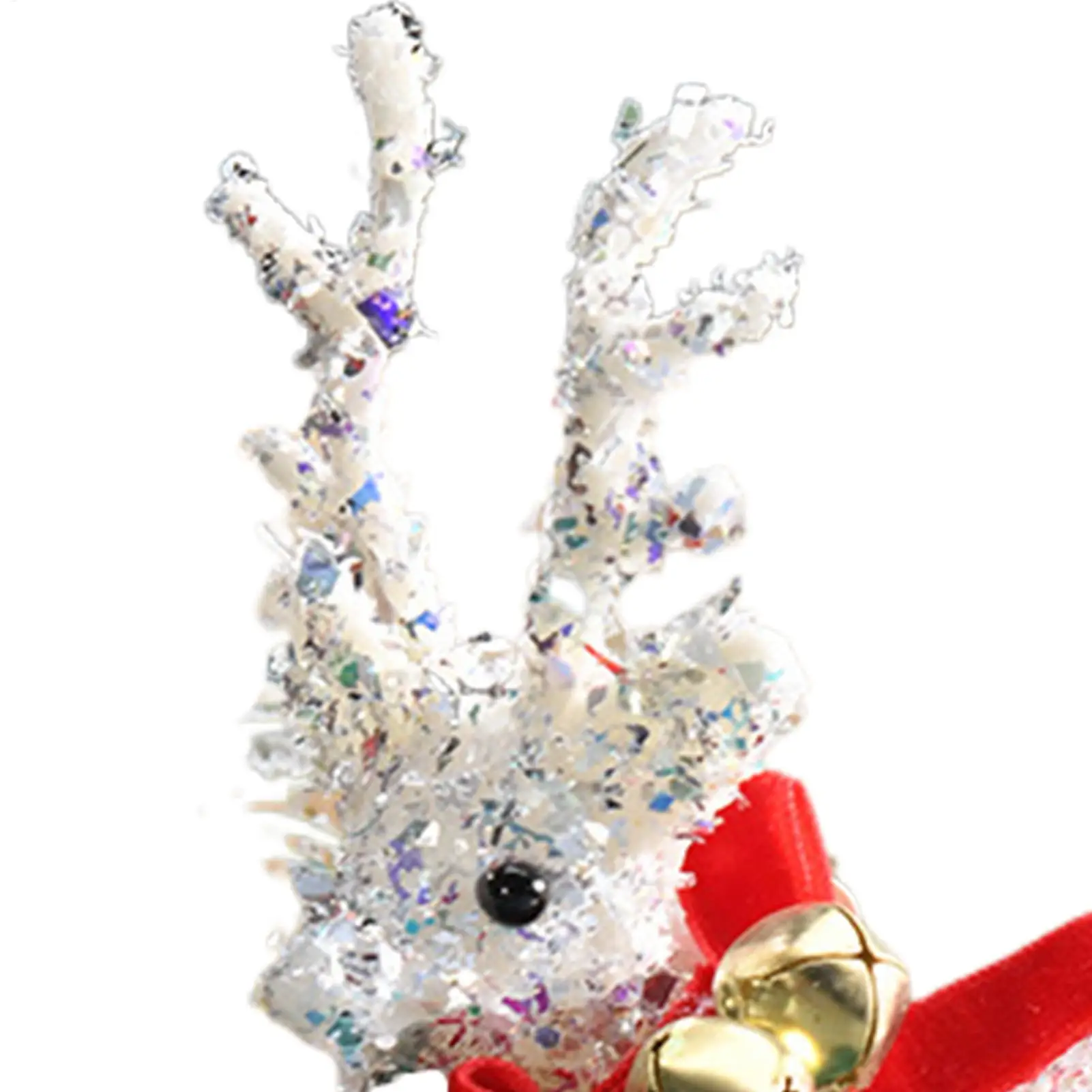 Christmas Deer Figurines Decorations Glittering Elk Ornaments Christmas Deer Decorations Indoor Wear Scarf For Home Winter