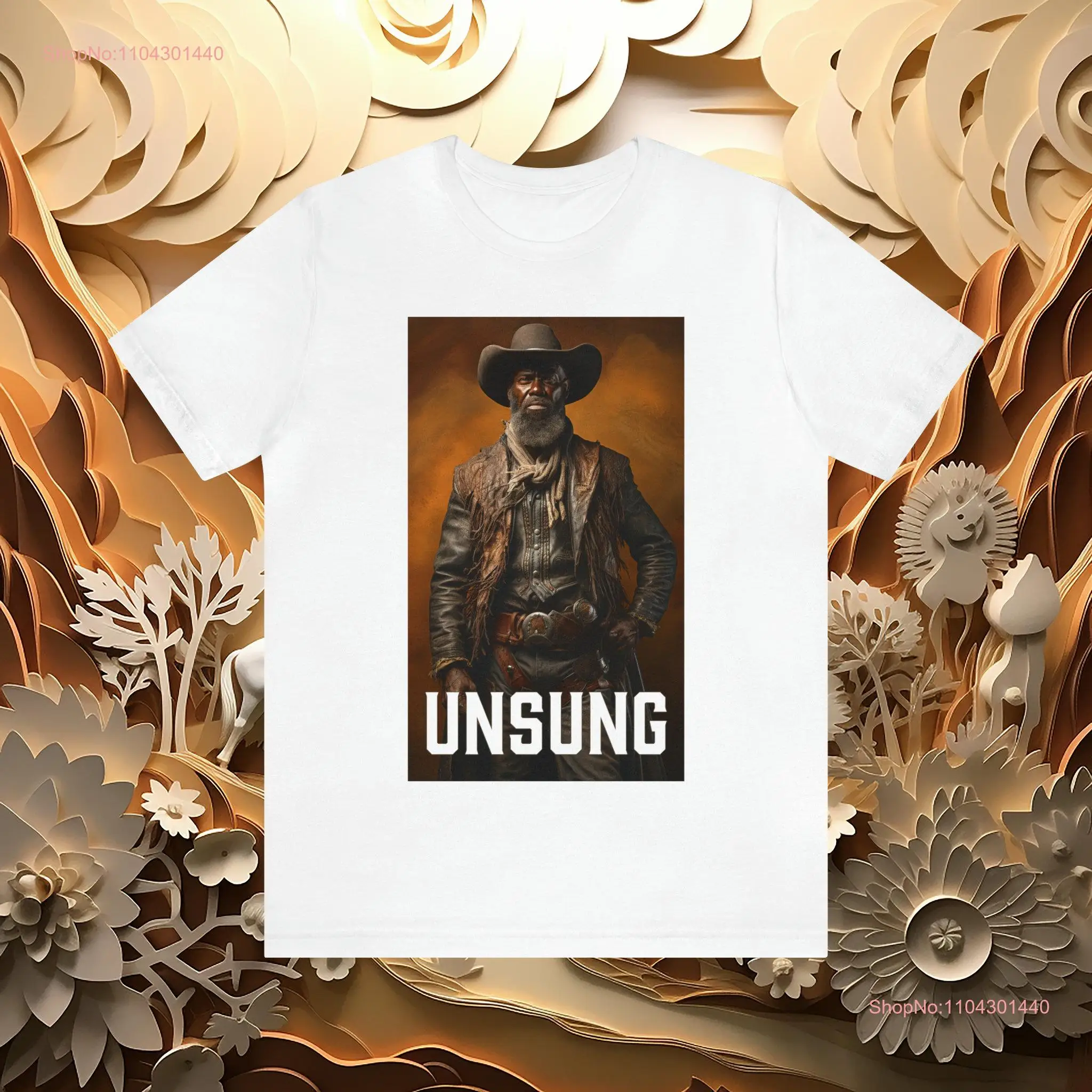 Black Wild West Tribute T Shirt Vintage Inspired Unsung Heroes Old Cowboy long or short sleeves