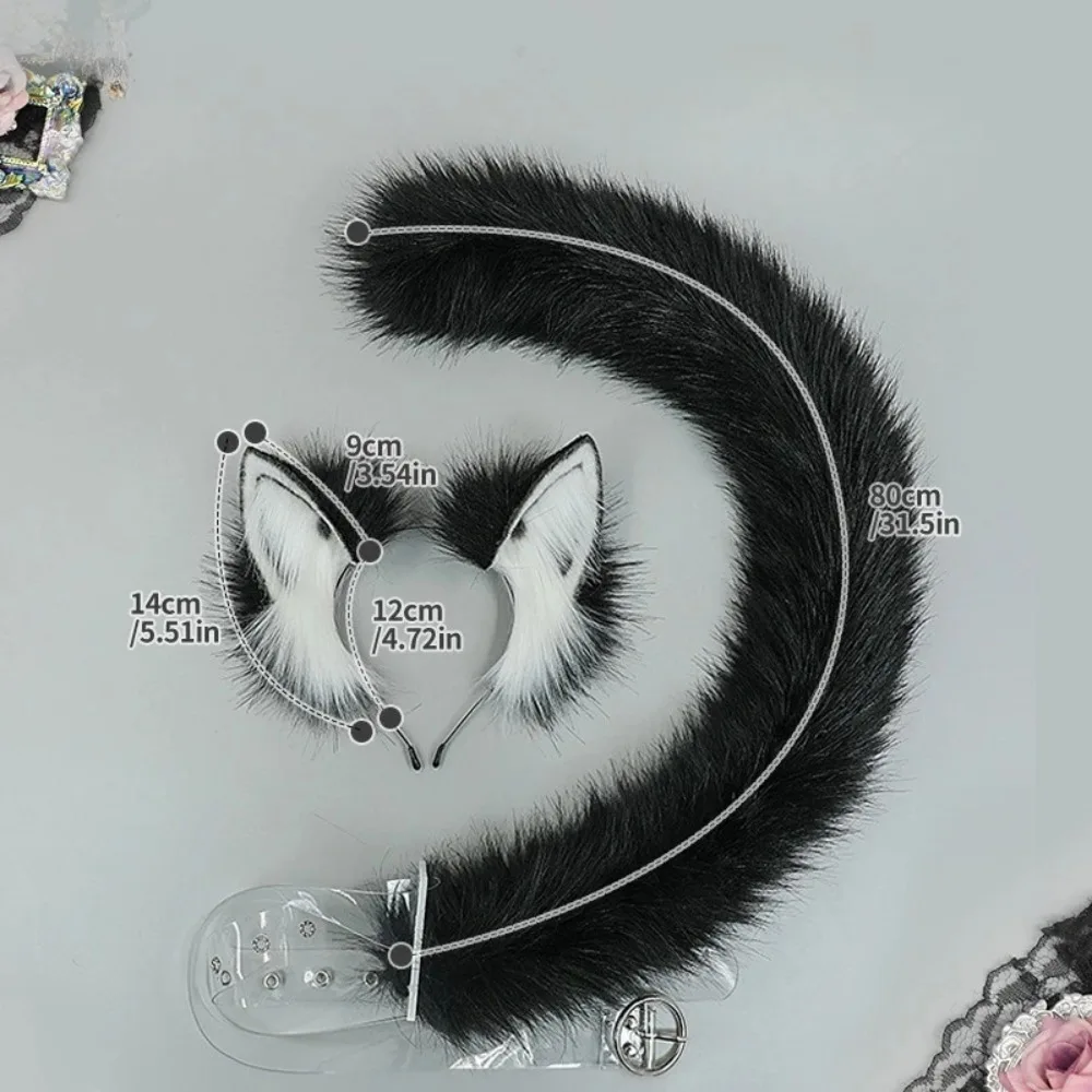 Fox Ear Headband Kawaii Cat Ears Headwear Girl Cosplay Hair Accessories Women Hair Hoop Halloween Party Role Play Costume Props 3