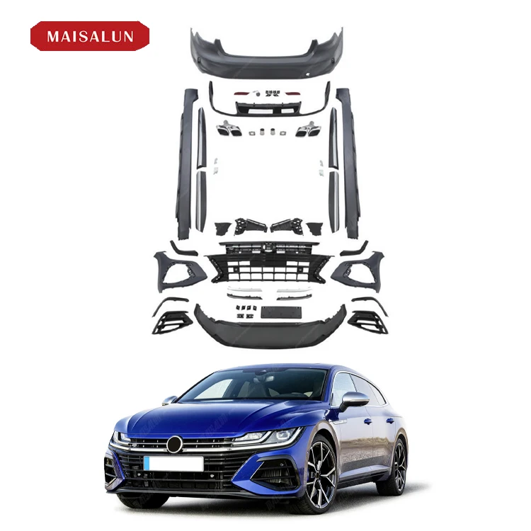 

Auto Car Facelift for VW Volkswagen Arteon 2021+ Upgrade to R-line Style Body Kit with Front and Rear Bumpers Side Skirts