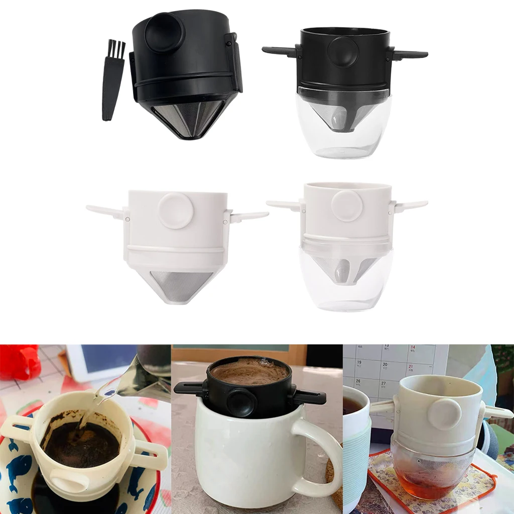 Portable Coffee Filter 1-2 Cup Coffee Tea Holder Paperless for Backpacking