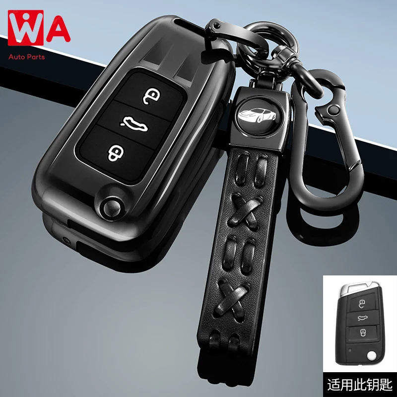 

Zinc Alloy Car Key Cover Remote For Volkswagen VW Golf 7 Mk7 Seat Ibiza Leon FR 2 Altea Aztec For Skoda Octavia Car Protection