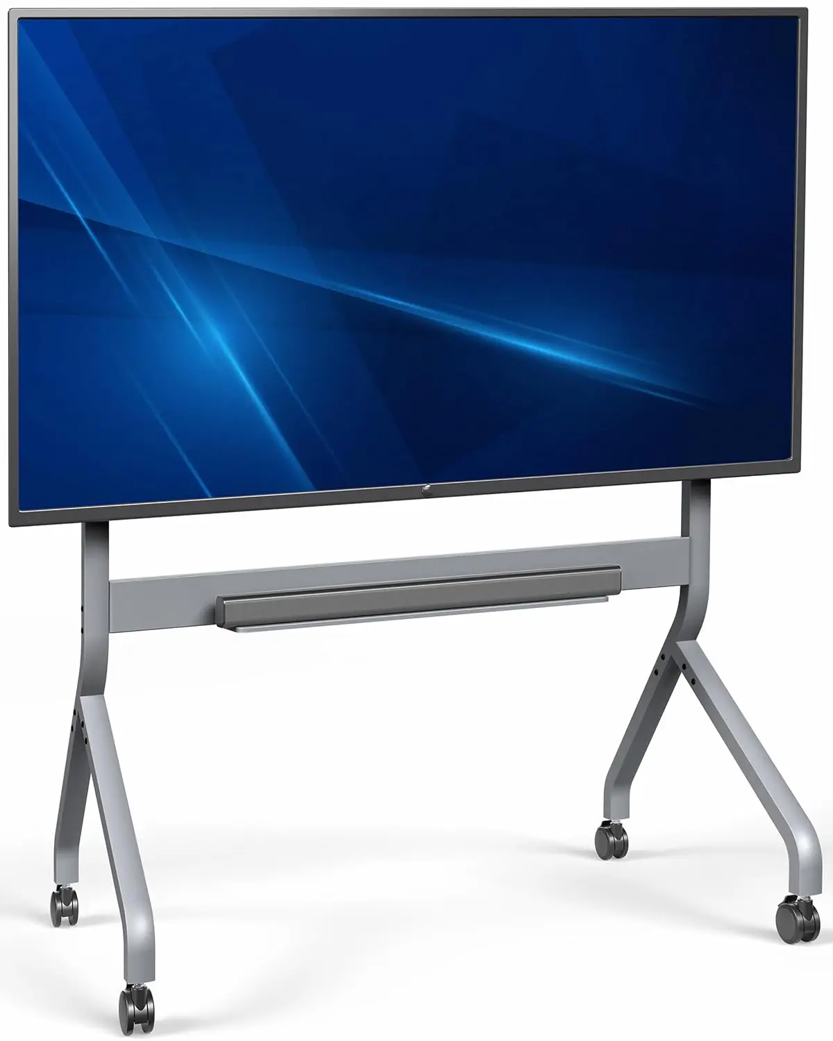 Gray TV Cart for 60-110 in Screens, Manual Height Rolling Stand for LCD LED OLED 4K Panels, VESA 1200x600, 264 lbs, Customized
