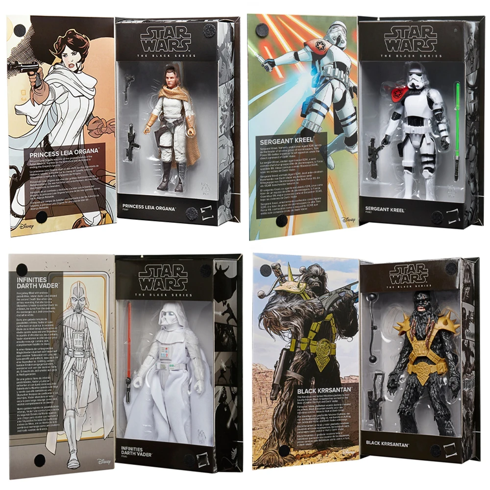 Star Wars la serie negra princesa Leia Organa/sargento Kreel/Infinities Darth Vader/Negro Krrsantan figura de acción coleccionar juguete