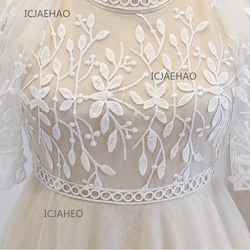 

Wed Dress 2025 Children Girls Pageant HostTulle Princess Piano Dresses Flower Girl Evening Gown Vestido Kids Lace Embroidery