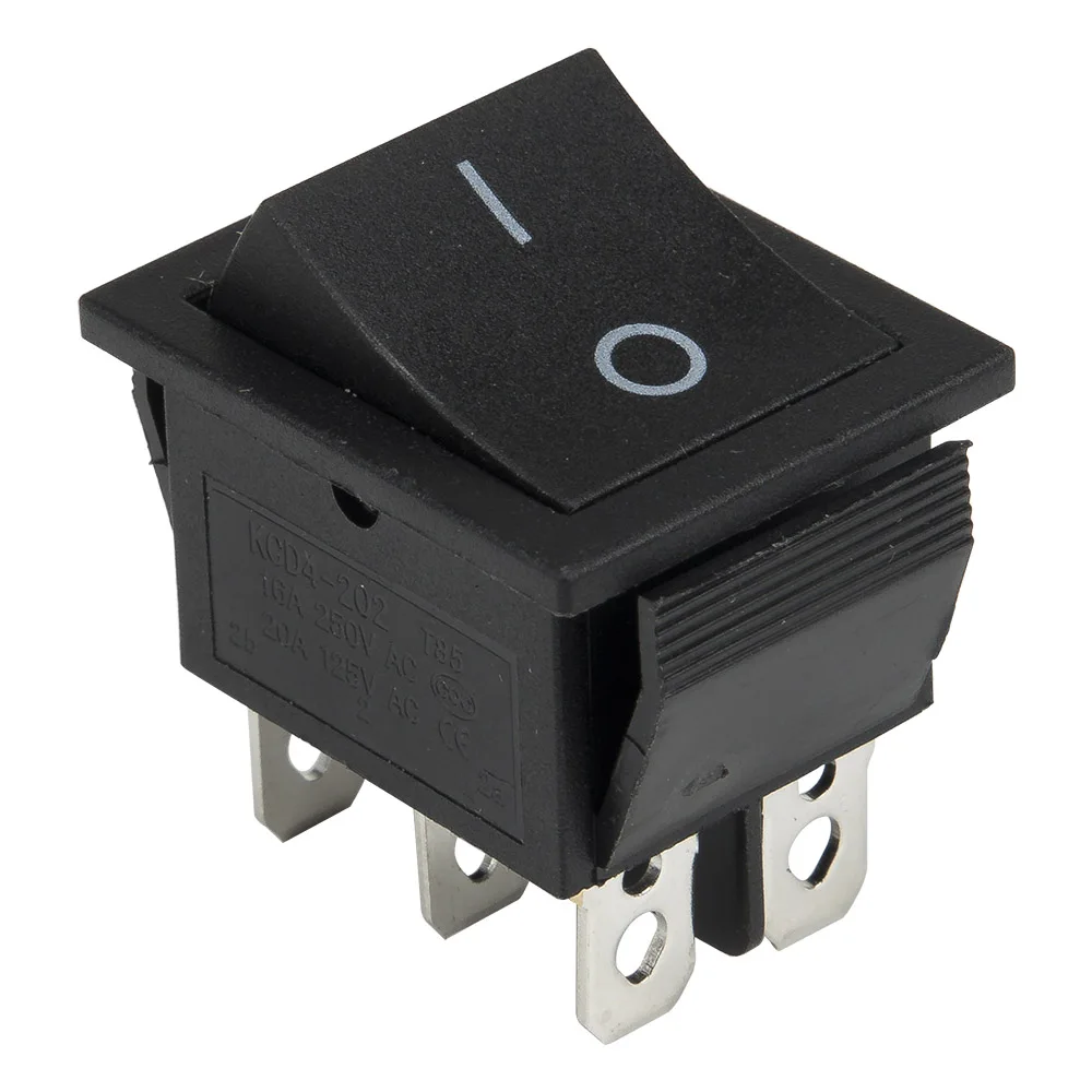 5 sztuk/partia KCD4-202R perforate 26x22mm 6 pin (ON)-ON push reset łódź przełącznik rocker wyłącznik zasilania
