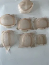 Double Layers Pu Skin Lace Net Base Material for Toupee Topper Wigs Making