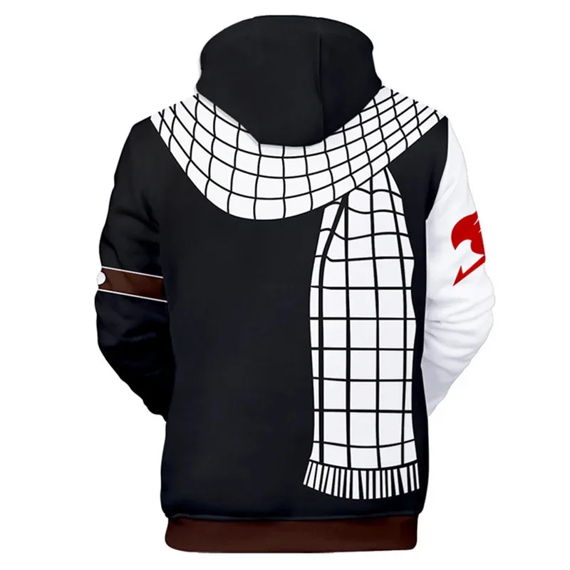 Natsu Fantasy-suéter para hombre, trajes de Hada de Anime, disfraz de cola, Sudadera con capucha, ropa de juego de rol de Halloween para hombre adulto