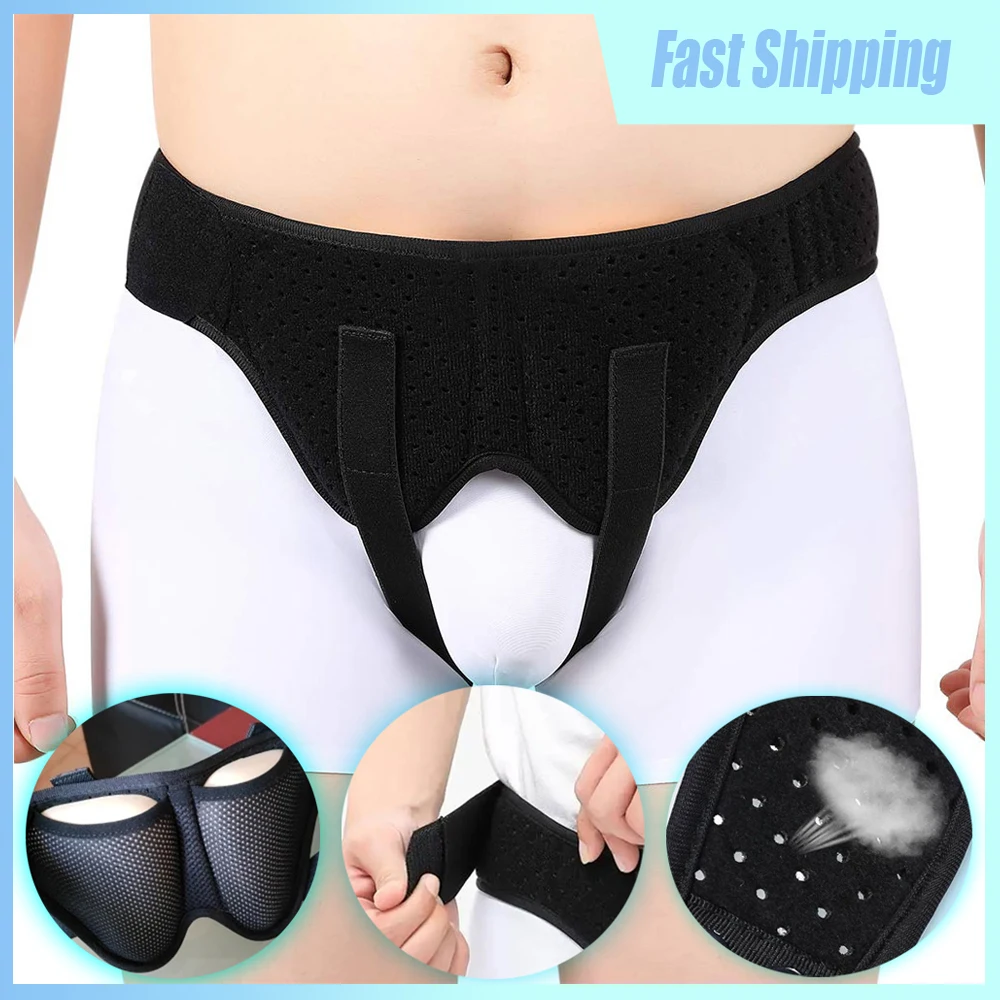 

1pc Adjustable Male Inguinal Hernia Support Belt with Removable Compression Pads S - XXL Sports Hernia Pain Relief Support Strap