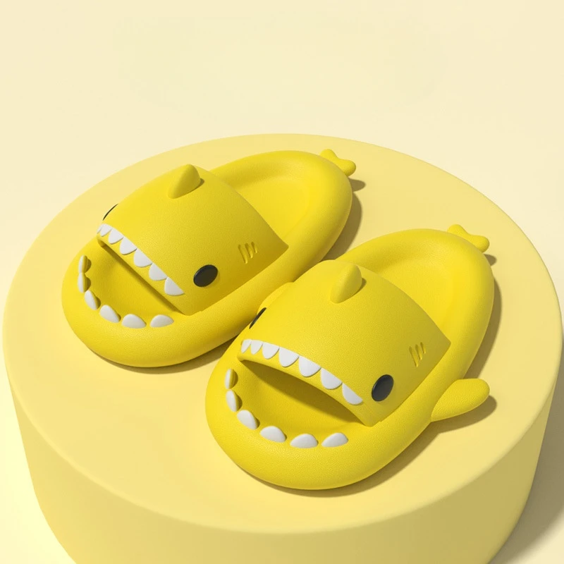 4cm EVA Thick Bottom Shark Boys Children Slippers Stay At Home Soft Ventilate Anti Slip and Wear-resistant Cartoon Girls Shoes