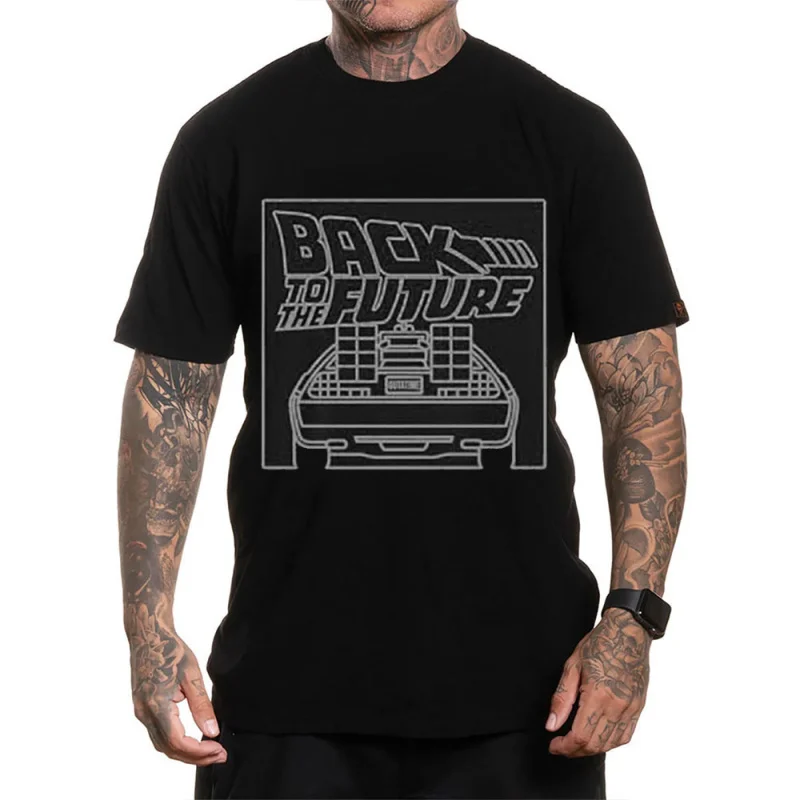 

Back to The Future 0210 Vintage Sic Fi Gift t shirt 80s movies Time Machine Graphic Clothes All size Tops S-6XL