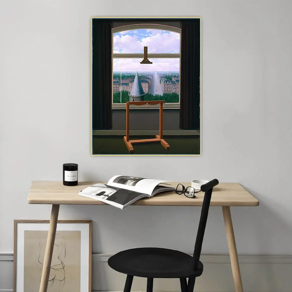 René Magritte "Las Promenades de Euclid, 1955" Surrealismo Lienzo Pintura al óleo Estética Decoración escandinava para el hogar