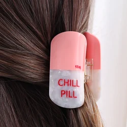 1 pieces acetic chill pill hair claw clips