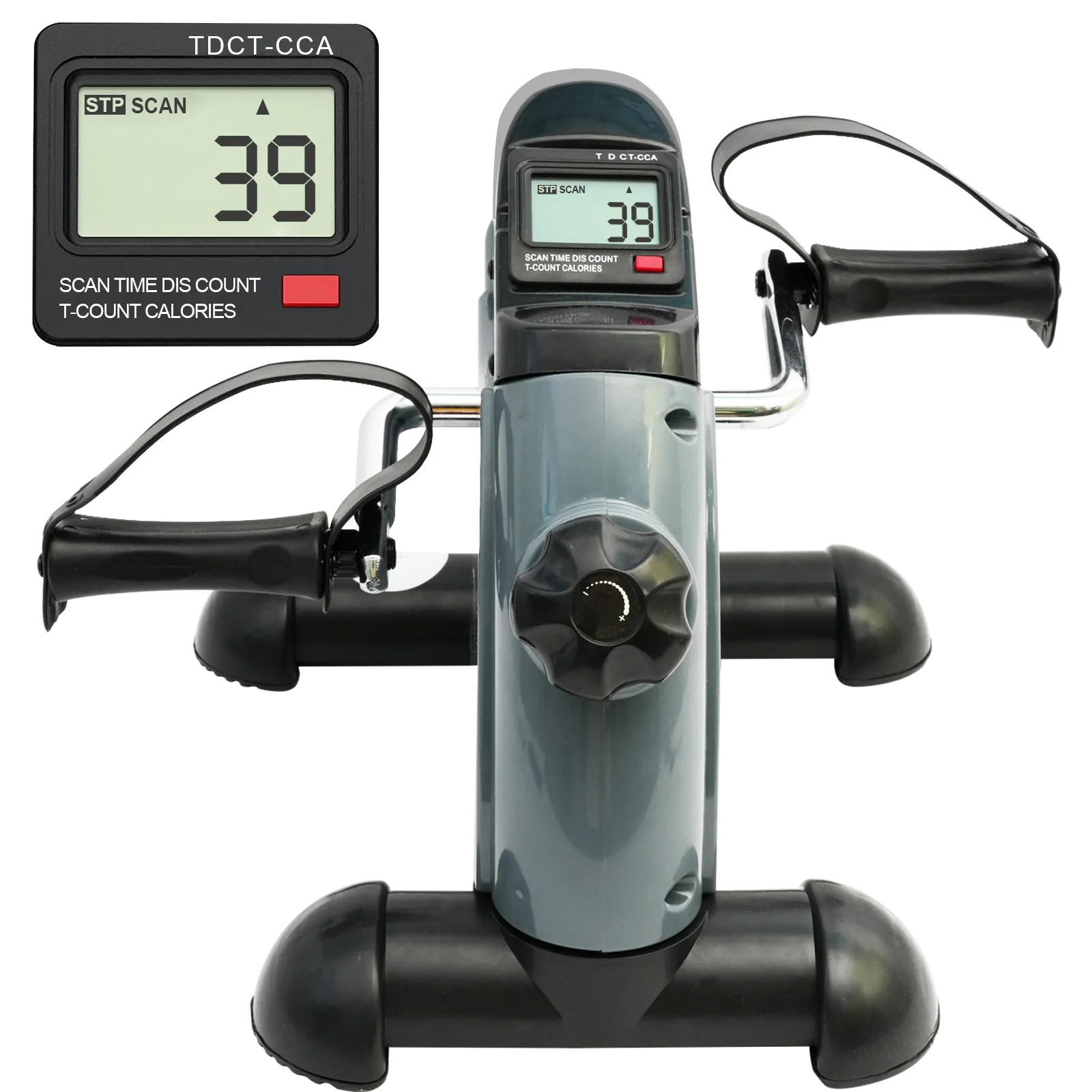 Mini Pedal Exercise Bike Under Desk Bicycle Trainer Fitness Cycling Portable LCD Display Arm Leg Fitness Equipment Home Office