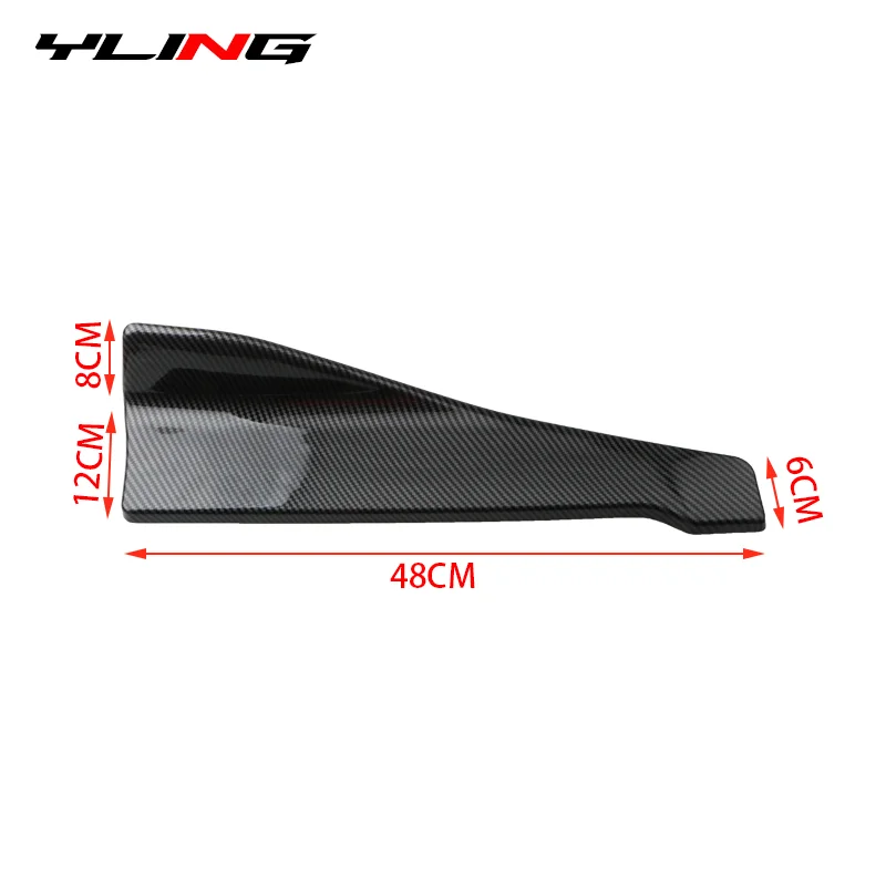 48CM Side Skirt For Car BMW E90 E46 F20 F30 E39 G20 Accessories Universal Extension Protector Rear Bumper Spoiler Diffuser Split