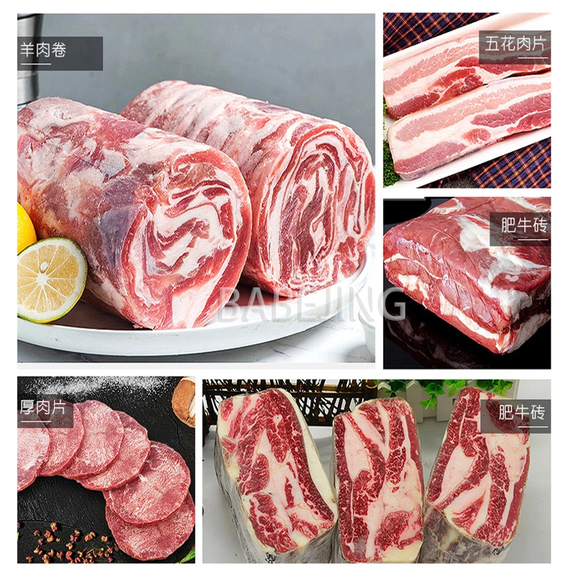 Automatic Commercial Electric Frozen Meat Slicer Beef Pork Lamb Cutting Machine